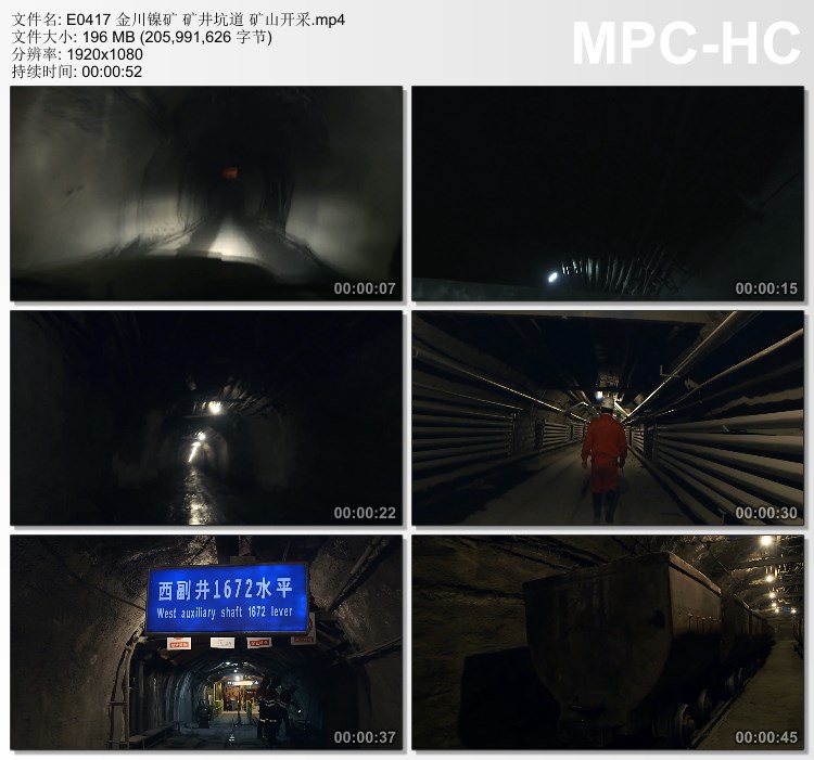 金川镍矿 矿井坑道矿山开采 高清实拍视频素材