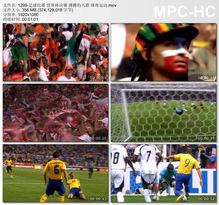 足球比赛世界杯决赛沸腾的人群体育运动 实拍动态视频素材