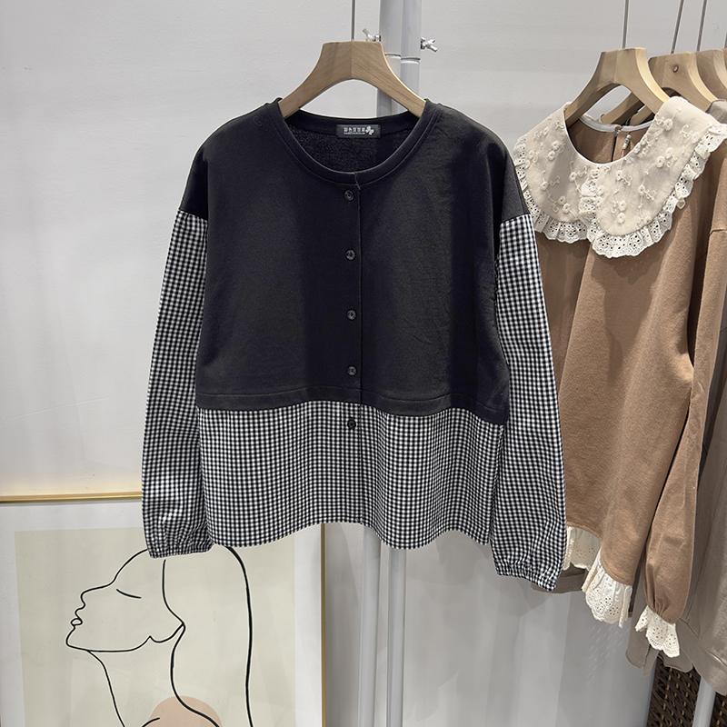 彩色豆豆家复古设计感时尚衬衫