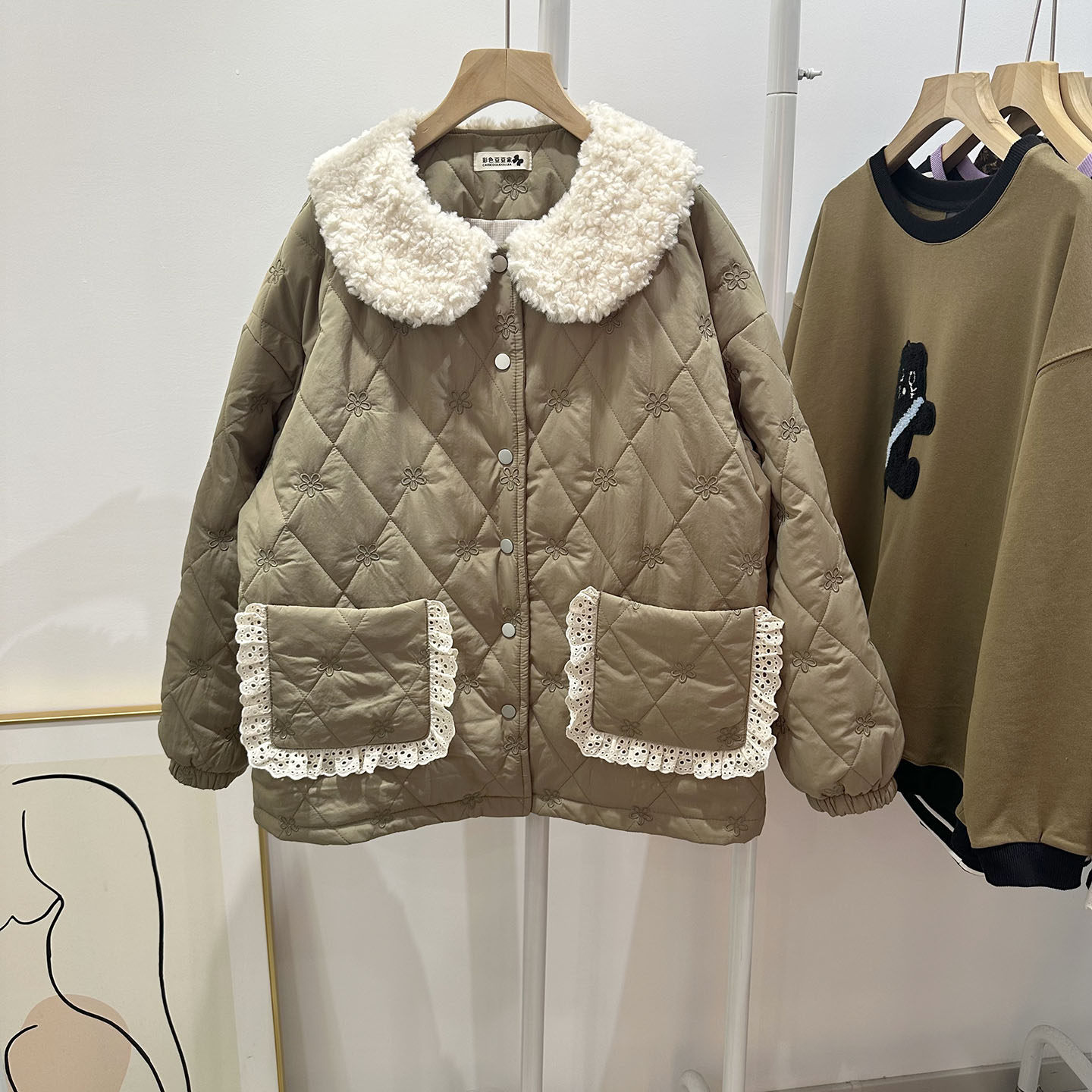 甜美宽松森系日系冬季新款棉衣