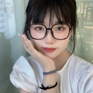 防蓝光眼镜女韩版潮素颜方框可配度数防辐射时尚超轻眼睛近视护目