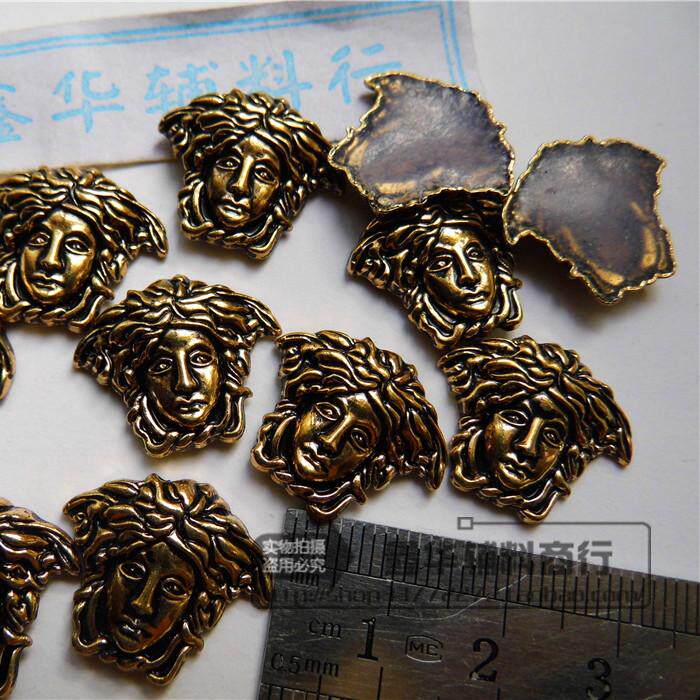DIY合金金属烫片卡通人头形铆钉 手工烫钉服装烫钉饰品辅料古铜色