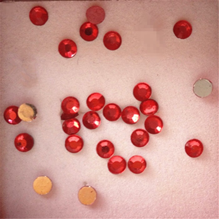 8mm无孔珠卡通大红眼珠闪钻饰品散珠diy饰品配件粘珠
