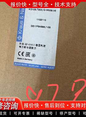 可维修考尔斯与蓝默尔开关 KG125.T203/D-W029议价