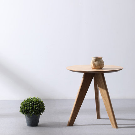 ins风创意木桌子现代简约角几北欧简易小茶几迷你小圆桌飘窗桌