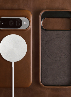 油蜡纹真皮适用谷歌Pixel10Pro手机壳新款pixel9XL高级商务简约小众软皮质pixel8A小牛皮7磁吸全包防摔保护套