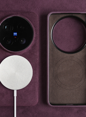 欧缔兰Alcantara适用VIVOX300Ultra手机壳新款X200Pro高级感商务简约小众Mini翻毛皮X100S磁吸全包防摔保护套