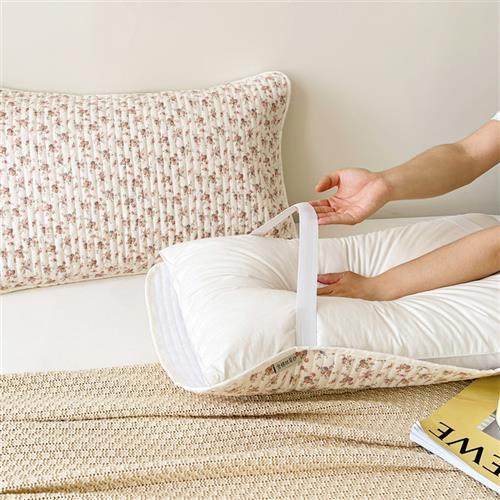 枕巾纯棉一对装全棉纱布枕头巾可固定防滑加大防头油枕头套巾夏季