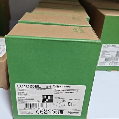 施耐德进口直流接触器LC1D25BL  全新原装正品黑色，包