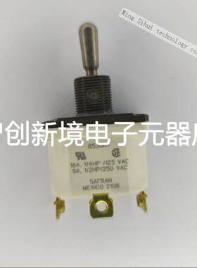 SAFRAN POWER 8530K1 SPDT, 20A, 115V金属拨动开关，扭子开关