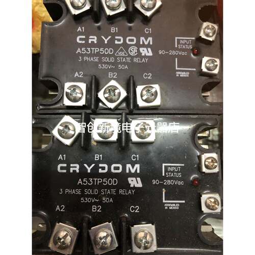 D53TP50D CRYDOM A53TP50D 50A三相固态继电器原装二手交流 直流
