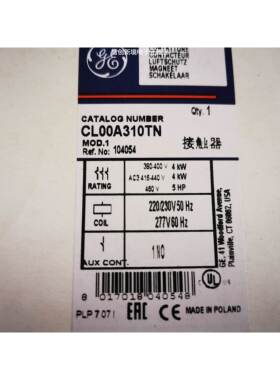 正品GE交流接触器 CL00A310TN CL00310T 现货