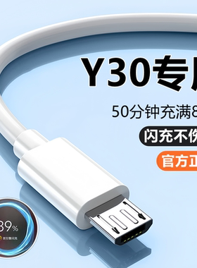 适用vivoY30充电线数据线Y30快充线充电器头原装viv0y30闪充线