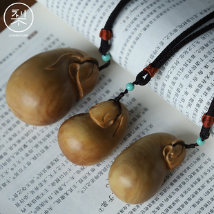 梨香院印度迈索尔正区老山檀香钱袋子手把件奶香味守财盘玩把玩件