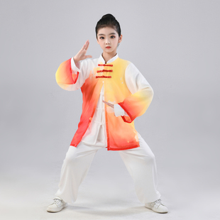 男女儿童武术练功服中小学生太极拳比赛表演服中国功夫扇演出服装