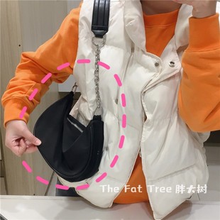 BrandyMelville腋下包黑色新月小众设计简约通勤链条bm单肩腋下包