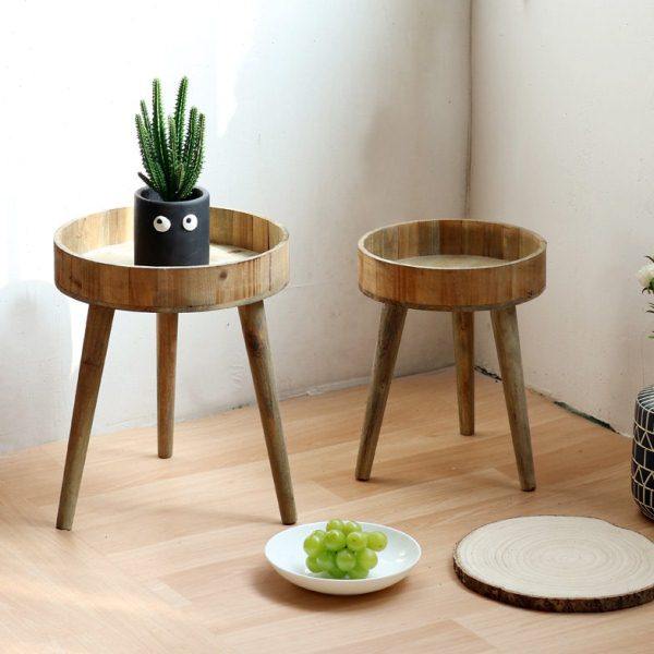 简约实木置物架圆形带腿落地花架室内客厅阳台多肉绿植花几花架子,收纳整理,阳台置物架,淘宝优惠券,粉丝福利购,淘宝优惠卷