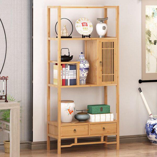 茶叶柜置物架实木中式博古架摆件收纳柜子多宝阁隔断茶架子展示架