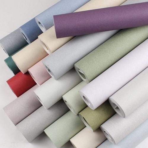 北欧风莫兰迪色系浅灰色纯色客厅电视背景墙壁纸卧室无纺布墙纸