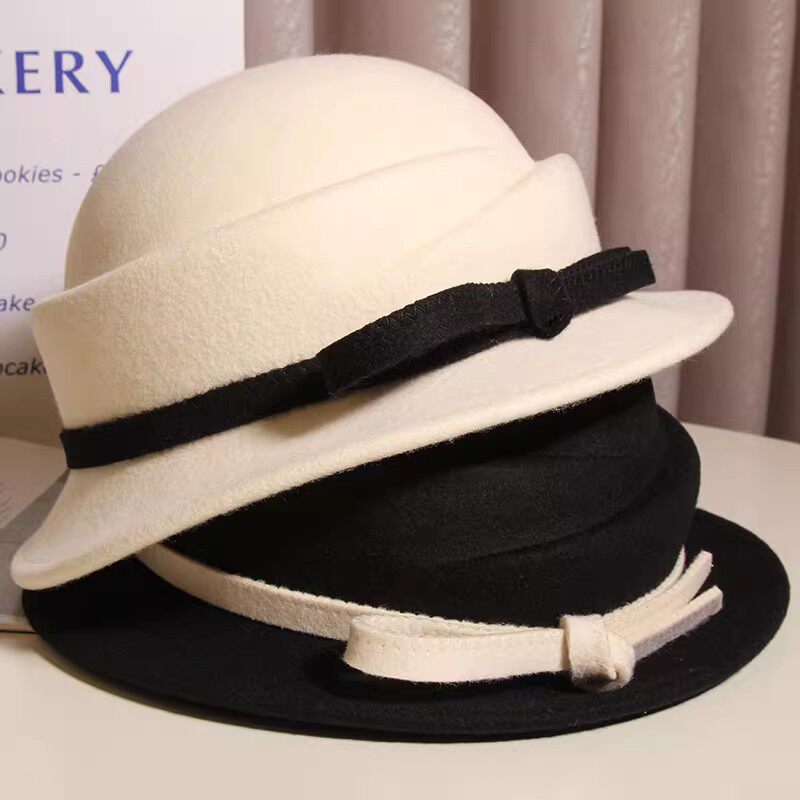 黑色不规则赫本风千金羊毛礼帽女2025新款贝雷帽显脸小渔夫帽盆帽,服饰配件/皮带/帽子/围巾,帽子,淘宝优惠券,粉丝福利购,淘宝优惠卷