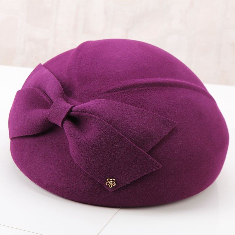 韩国女士羊毛呢帽子秋冬新款英伦复古蝴蝶结高贵礼帽贝雷帽空姐帽,服饰配件/皮带/帽子/围巾,帽子,淘宝优惠券,粉丝福利购,淘宝优惠卷