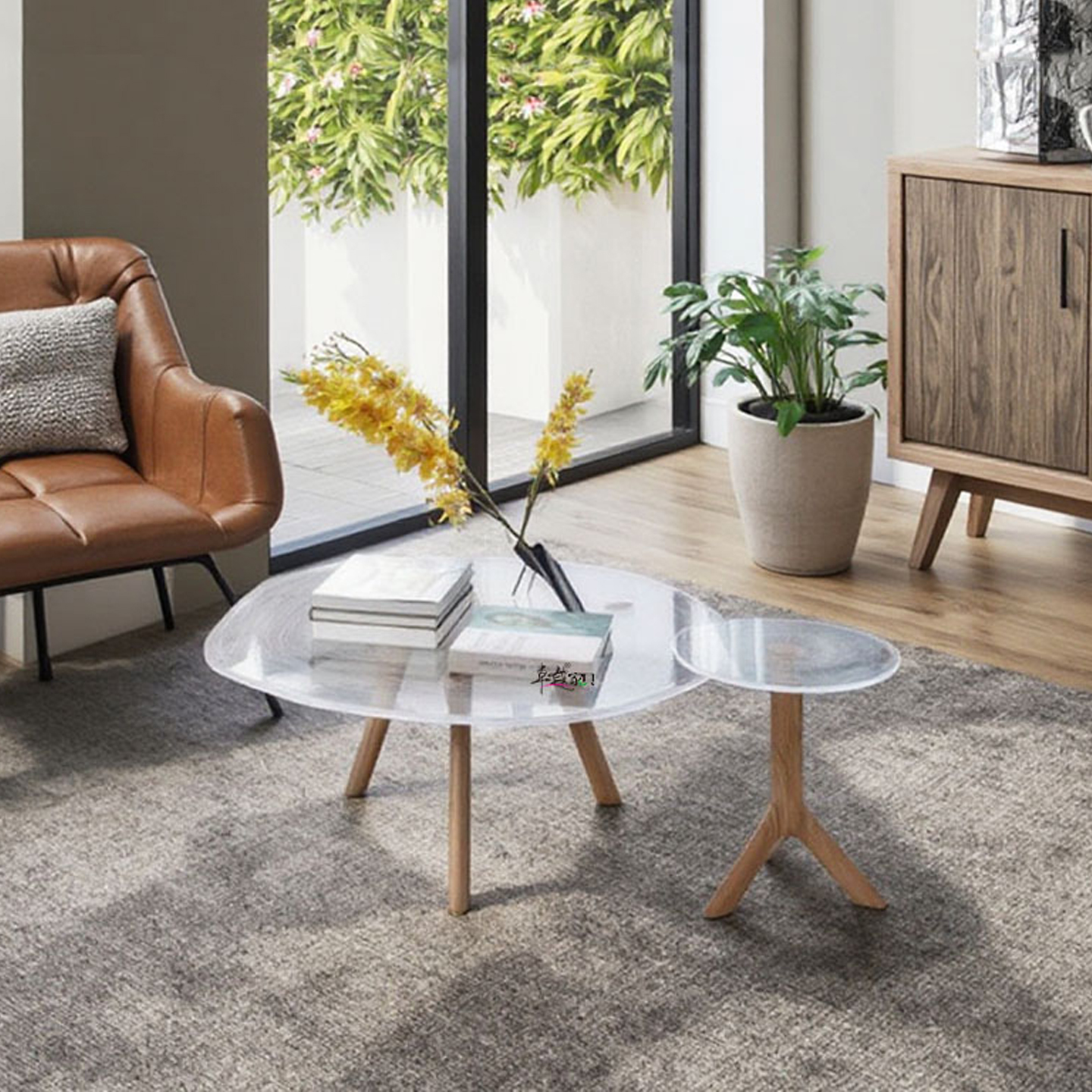 ZYCY亚克力设计师款意式创意茶几