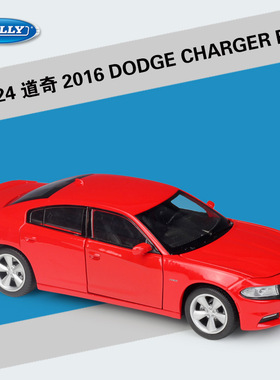 威利1:24道奇战马2016DODGE CHARGER R/T跑车仿真合金汽车模型