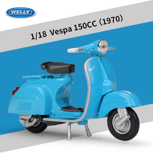 威利WELLY1:18维斯帕1970VESPA150CC踏板摩托车合金仿真机车模型