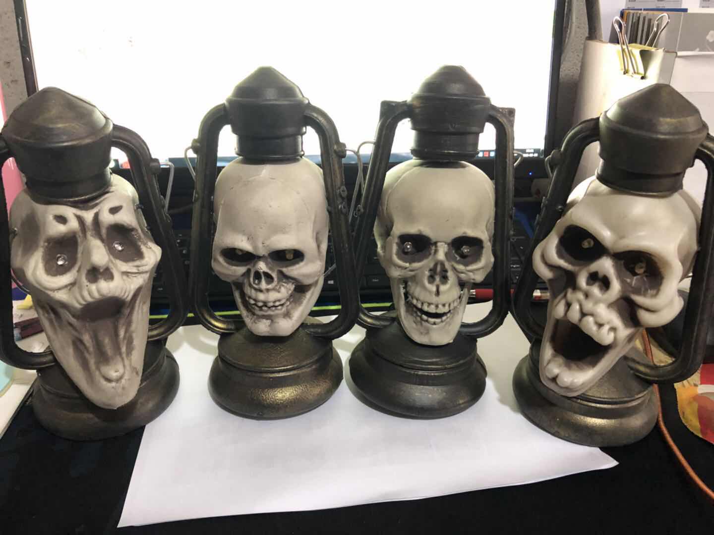 万圣节鬼屋密室逃脱酒吧等装饰道具恐怖亮彩色光手提小马灯