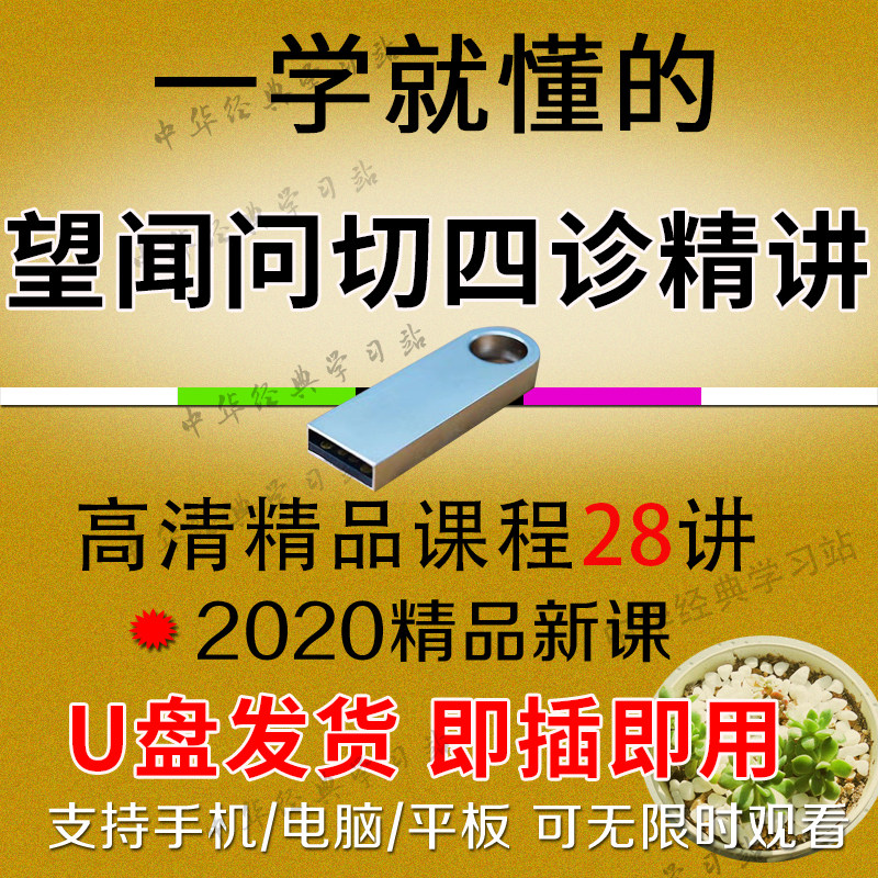 U盘中医望闻问切四诊高清学习视频面诊望诊问诊脉诊自学资料