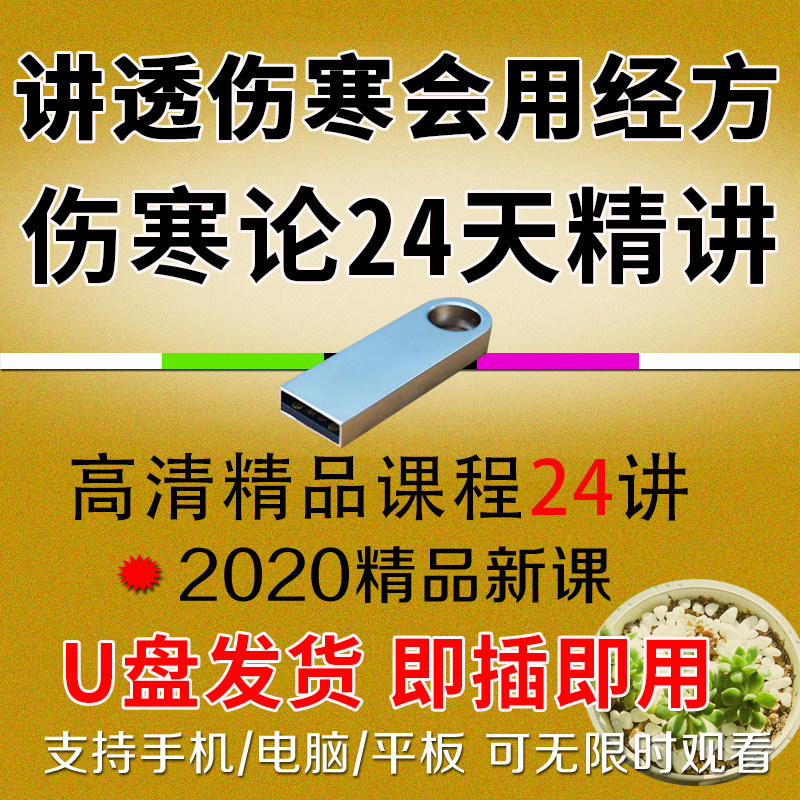 U盘中医伤寒论零基础学习高清视频课程伤寒论经方使用自学资料