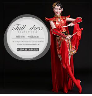 大气开场舞舞蹈中国风手鼓舞演出服装花木兰打鼓服演出服女大人