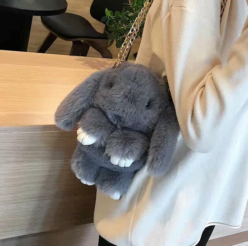 可爱毛绒单肩包包学生百搭新款