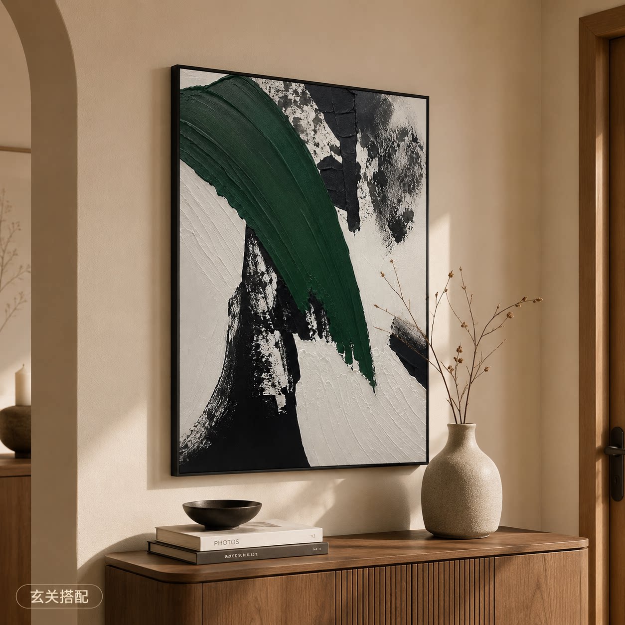 客厅挂画手绘玄关背景墙肌理画大芬村餐厅装饰画酒店卧室油画走廊