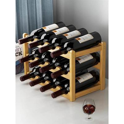 Collapsible Wooden Wine Bottle Rack Cabinet Decorative红酒架