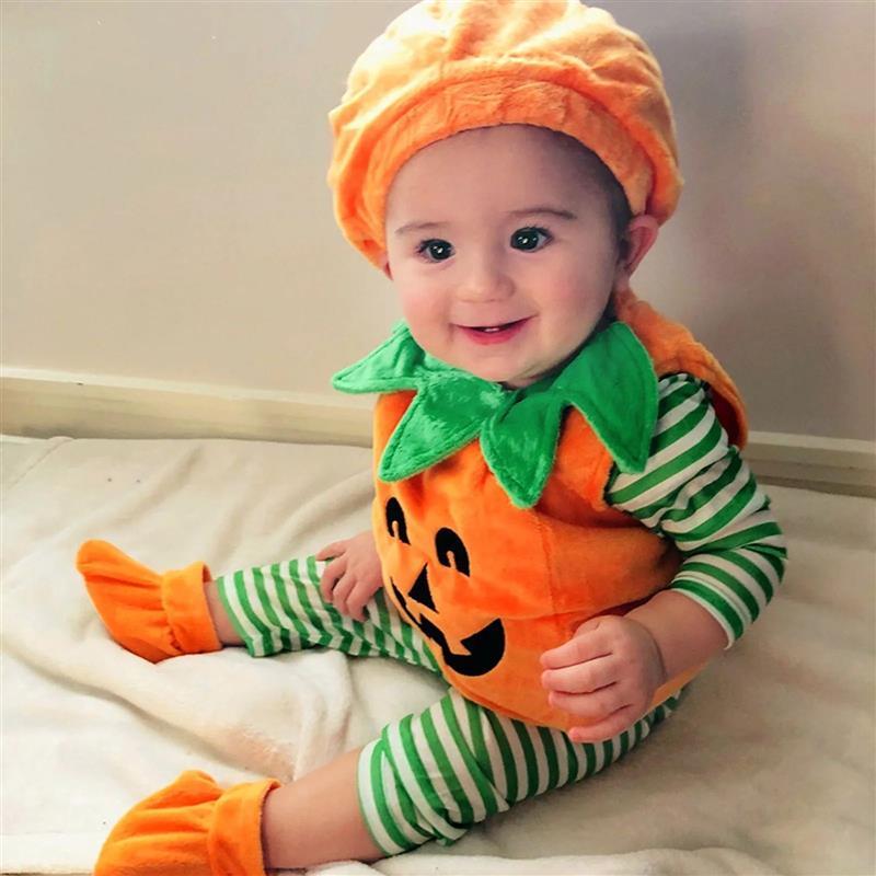 Halloween Pumpkin Costume Kids Children Hat Cosplay for Baby