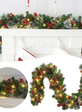 Christmas Garlands With Pinecones Red Berries Artificial Chr