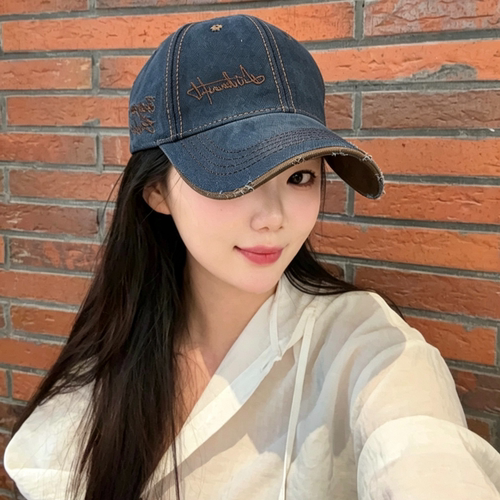 C98软顶时尚百搭加深宽帽檐大头围男女同款帽子显脸小棒球帽