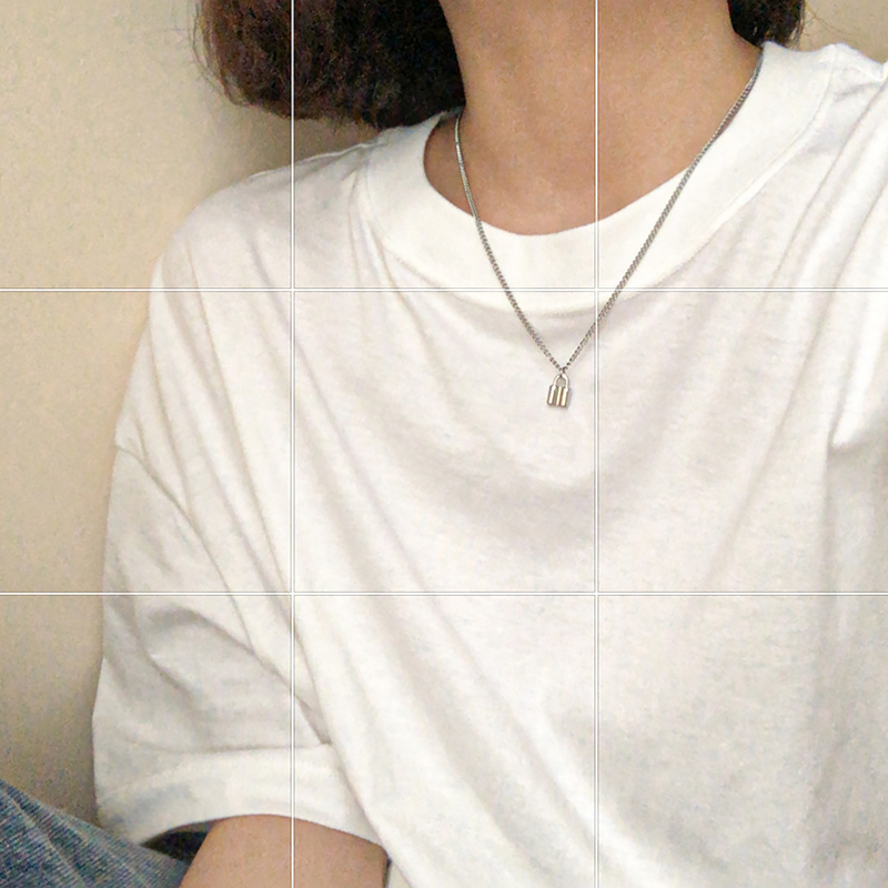不掉色钛钢小锁头项链女ins嘻哈冷淡风小众百搭锁骨链卫衣配饰品