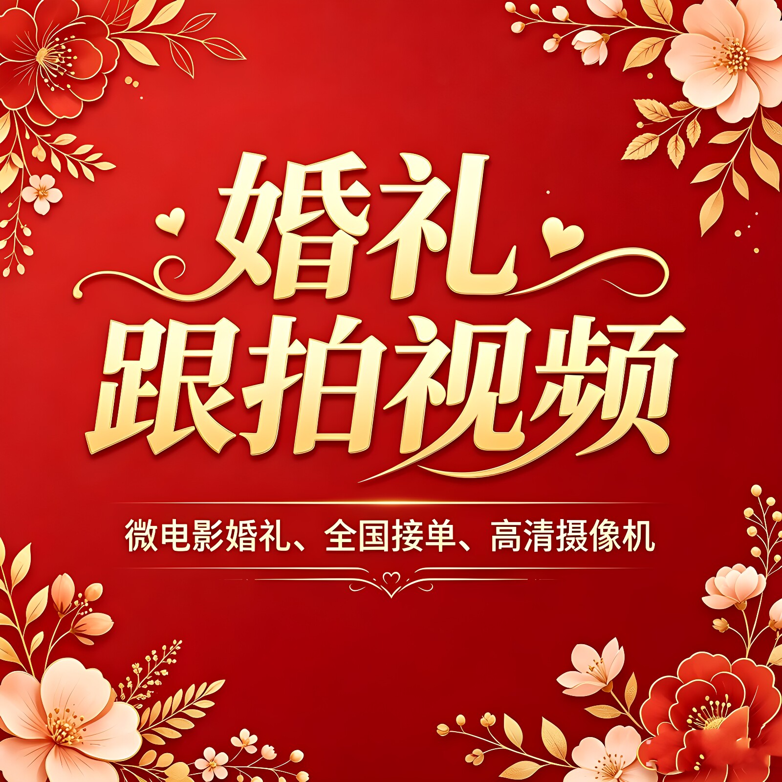 婚礼跟拍微电影视频专业高清拍故事感婚庆纪实到家现场上门服务拍