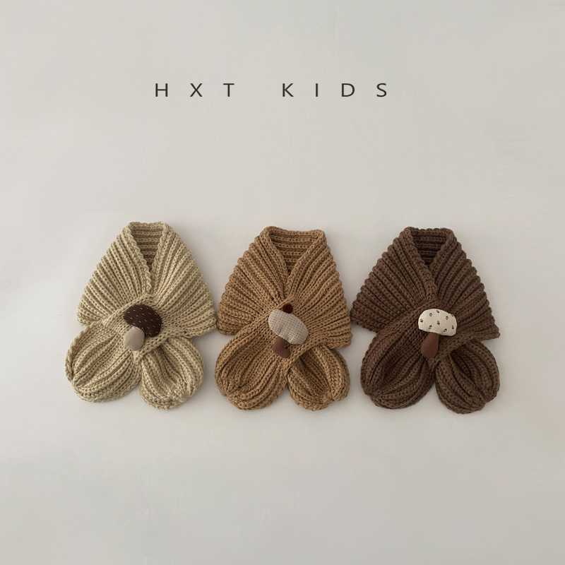 围巾洋气蘑菇面料柔软保暖护脖