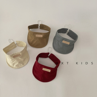 棉空顶帽字母标遮阳可调节大帽檐