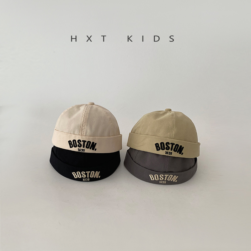 棉瓜皮帽字母刺绣可调节穿搭韩范