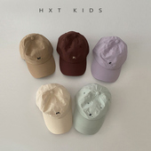 儿童鸭舌帽夏季 小字母刺绣速干软顶遮阳帽子宝宝夏天棒球帽潮 薄款