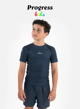 PROGRESS 学院儿童防磨衣 篮灰 无道服巴西柔术BJJ官方直营