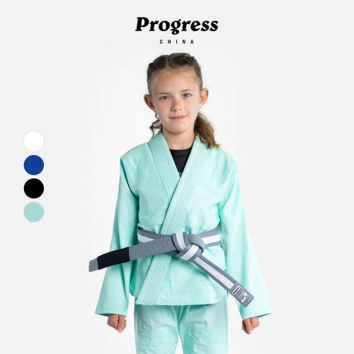 PROGRESS 薄荷绿色 儿童道服套装 学院款 巴西柔术BJJ 官方直营