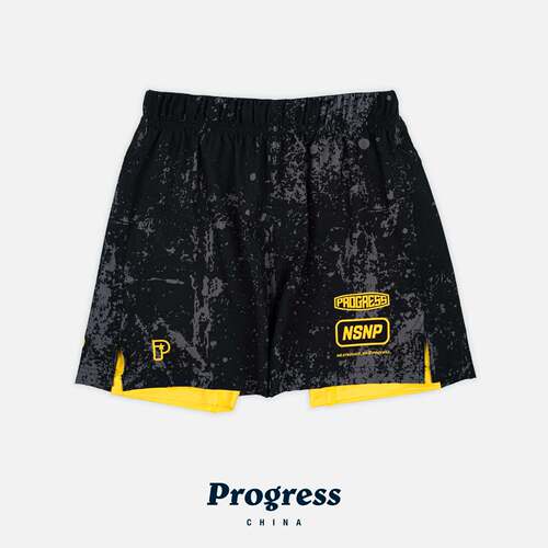 PROGRESS 平衡墨水 少儿双层短裤 巴西柔术NOGI 官方直营