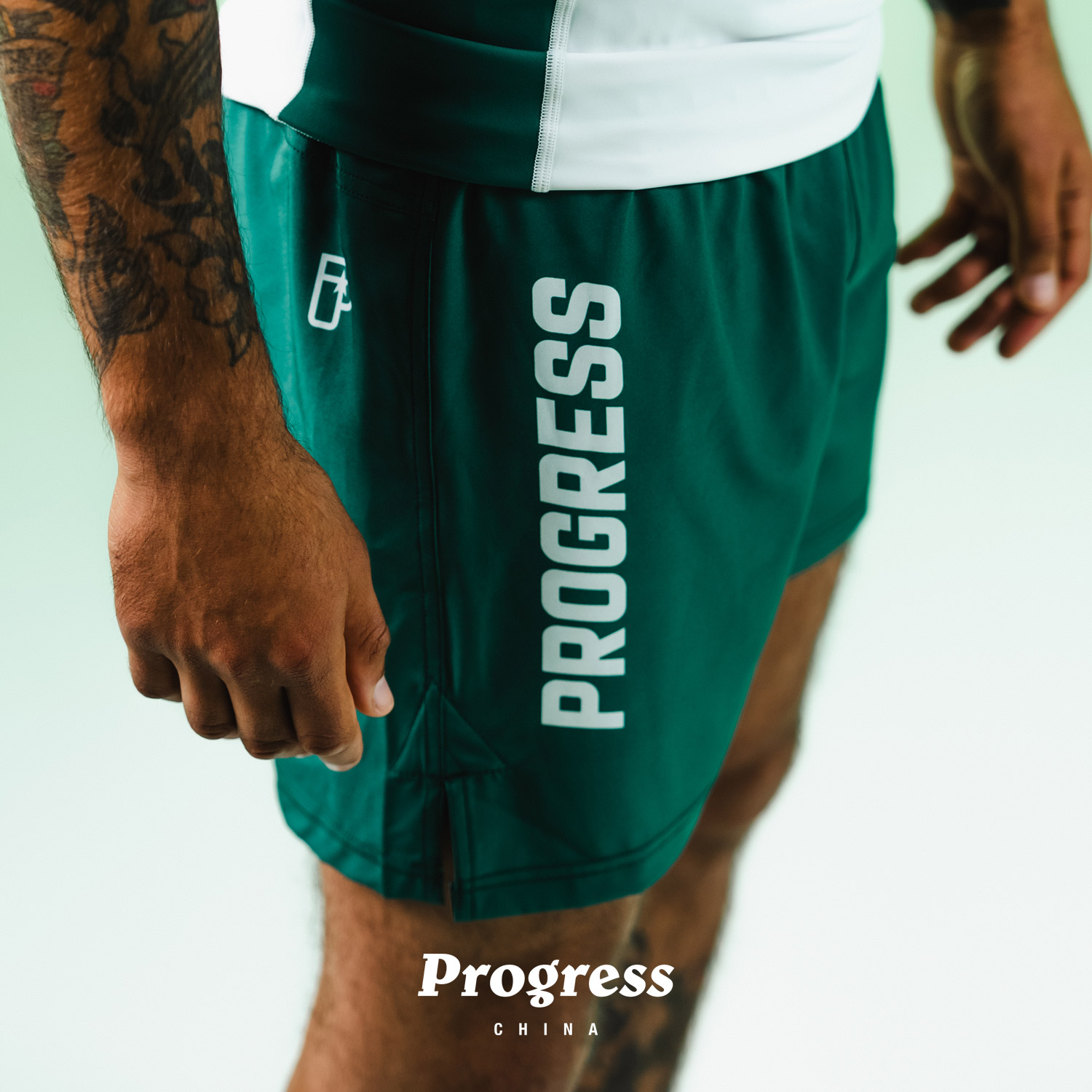 PROGRESS 双层短裤 PROFILE系列 绿色 BJJ巴西柔术NOGI 官方直营