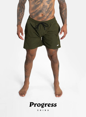 PROGRESS 泳裤 绿色 短裤 休闲游泳裤 无道服巴西柔术BJJ官方直营