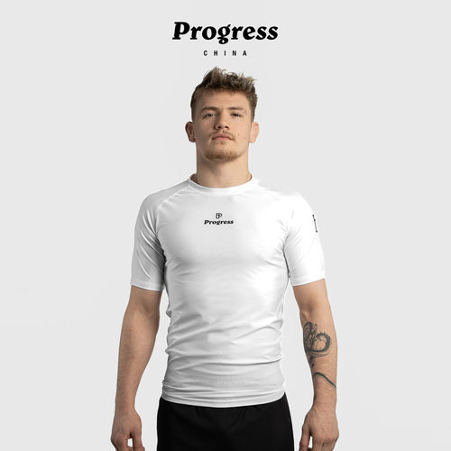 PROGRESS白色短袖防磨衣